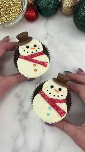 Snowman Cupcakes Decorating Ideas