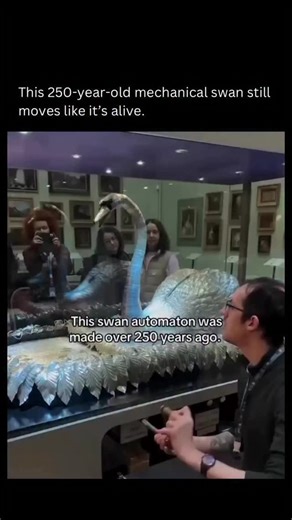 The Silver Swan is a breathtaking 250-year-old automaton, handcrafted in 1773 by James Cox and John Joseph Merlin. Made of silver and powered by complex clockwork, it beautifully mimics a real swan gliding across water. It moves its head, preens its feathers, and even catches a fish, all set to gentle music. This mechanical masterpiece is still on display at the Bowes Museum in England, where it performs every day. | Visual Spirits