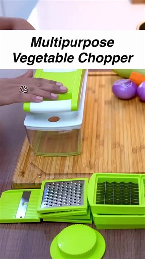 Multifunctional 16 in 1 Nicer Dicer Vegetable Cutter Veggie Chopper & Slicer Cucumber , Potato , Onion & Cheese Cutter, Garlic Grater, Egg Separator, Carrot Crusher
