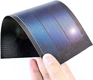 Small Flexible Thin Film Solar Panel Power Cells 0.75w/4.5v/190ma (Black)