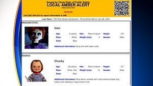 Texas Puts Out AMBER Alert for Chucky the Killer Doll