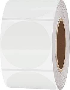 Clear Thermal Direct Labels, Self-Adhesive Multi-Purpose Roll Thermal Labels for Business Round Transparent