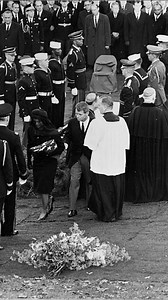93% of American televisions were tuned in. It was the largest viewing audience ever recorded at that time. On November 25, 1963, President John F. Kennedy was laid to rest at Arlington National Cemetery—three days after his assassination in Dallas, Texas. Kennedy's flag-draped casket was carried up the steps of the U.S. Capitol, where it lay in state for 18 hours. Over 250,000 Americans filed past to pay their respects. Some waited up to 10 hours in near-freezing temperatures. The line was 10 pe