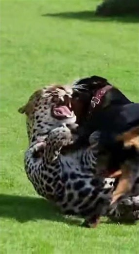 Leopard vs Rottweiler: Ultimate Face-Off Caught on Camera! 🐆🐕