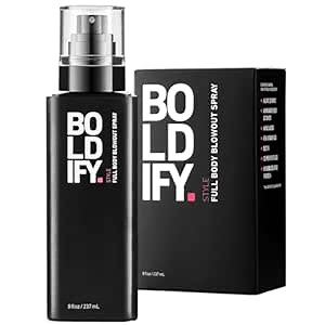 Boldify Full Body Volumizing Hair Spray - Mega-Volume - Blowout Heat Protection Spray with Thickening and Blow Dry Formula for Fine, Thin Hair - For Women & Men
