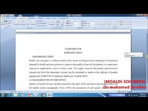 Sidee loo sameeyaa page break oo leh page number kala duwan IT & THESIS LESSON TWO