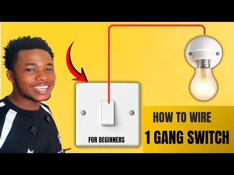 How To Wire a 1 Gang light switch for beginners