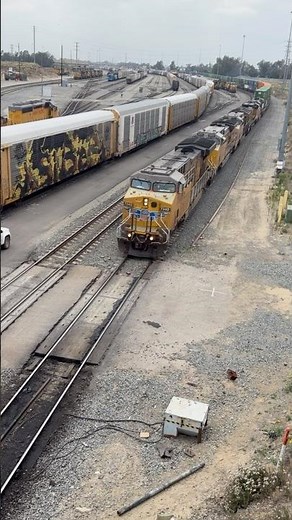 A Z train whips around the Union Pacific West Colton Yard #unionpacific #train #railfan #railroad