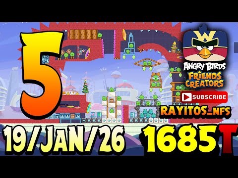 Angry Birds Friends Level 5 Tournament 1685 Highscore POWER-UP walkthrough