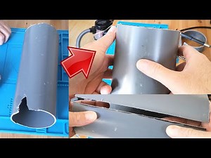 Comment tracer, couper droit et proprement un tube tuyau PVC d'évacuation. astuce, tuto, plastique