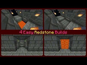 Top 4 EASY Redstone Builds for Minecraft Bedrock – Hidden Door, Electric Fence & More
