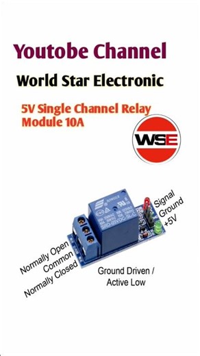 5V Single Channel Relay Module 10A #world #worldcup #automobile#electronic#electrician#workout