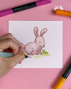 124 reactions | Looking for Easter inspiration? Using the Albrecht Dürer Watercolour Markers, @rodrigofalco painted this cute illustration. How will you unleash your creativity to celebrate Easter?  #FaberCastell #Easter #Tutorial #Watercolour | Faber-Castell | Facebook