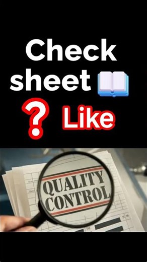 👉 Check Sheet 1st QC tool 79/365 #ppc #excel #qualitycontrol #viral