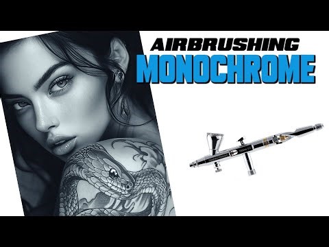 "Mastering Monochrome: The Art of Airbrushing in Black and White"