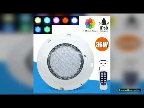 Pool Light 12V 36W Submersible LED Light Remote Controll Color Changing RGB LED Pool Light