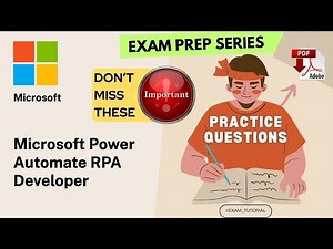 PL-500 Exam Tutorial🔥IMPORTANT TOPICS🔥| Microsoft Power Automate RPA Developer MICROSOFT | Tips &