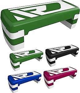 RDX Aerobic Step with 3 Adjustable Height Level Exercise, 4″ 6″ 8″ Steps Riser Platform, Anti-Slip Stepper Board Block Yoga Sport Home Gym Fitness Workout Routine Training, 31″ x 12″