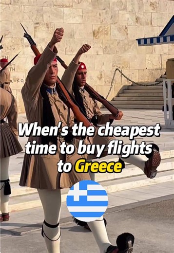 When’s the cheapest time to buy flights to Greece #greece #greecetiktok #fyp #cheaptravel #traveltiktok