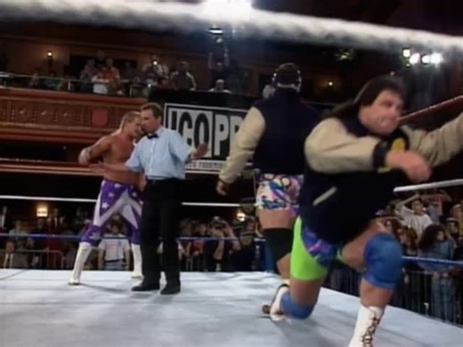 The arrival of The Steiner Brothers in the WWF in 1993 felt like a shock to the system - and by the spring, the tag team division was already bending around them. This clip from the April 5th, 1993 edition of WWF Monday Night RAW captures Scott and Rick Steiner early in their WWF run, squaring off with The Beverly Brothers inside the Manhattan Center. Even this early, it was clear they were operating on a different level. Drawing on years of dominance in the NWA and WCW, the Steiners brought a r