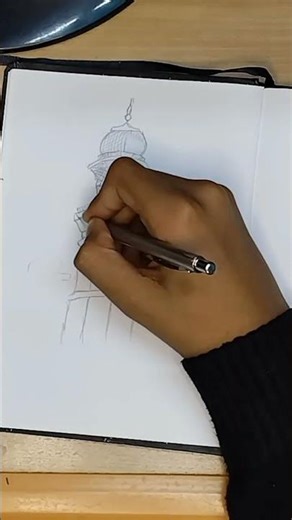 A beautiful masjid Drawing