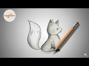 how to draw a very cute fox step by step | easy pencil drawing ideas for beginners | animal drawing