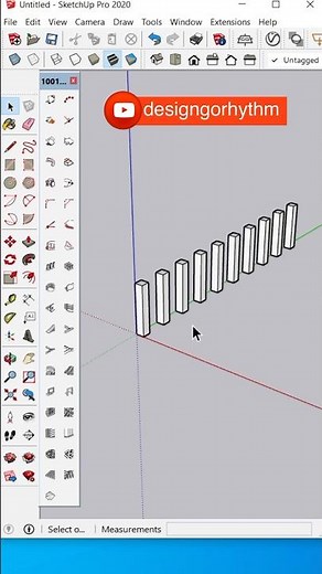 ✅ Linear Array In SketchUp With 1001Bit Tools #shorts #sketchup #interiordesign #3dmodeling