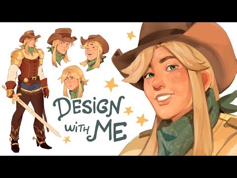 designing paladin applejack! ✿ writing, worldbuilding, and vis dev session