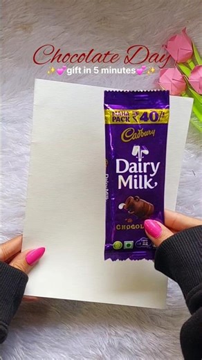 Chocolate day gift idea in 5 minutes 😭❤️ #shorts