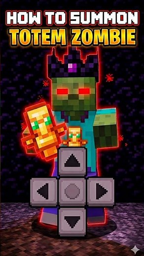 How to summon Totem Zombie in Minecraft pocket edition #minecraft #minecraftbuilding #disney #dream