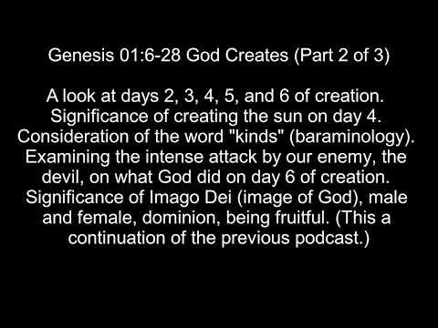 Genesis 01:6-28 God Creates (Part 2 of 3)