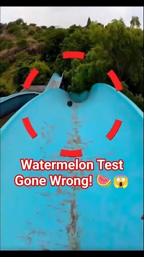 👉 Man Throws Watermelon Down a Slide… You Won’t Believe What Happens! 😱 #Slide #viral #YouTubeShorts