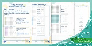 Writing Percentages as Fractions and Decimals (Ages 9 - 10)