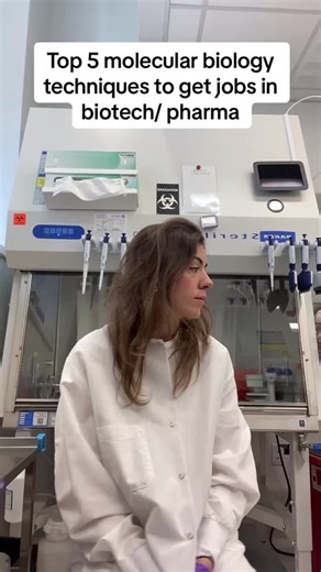 Top 5 molecular biology techniques to get jobs in biotech/ pharma #womeninstem #stemtok #biotechnology #dayinalife #careeradvice