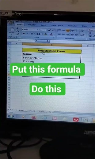 Ms Excel formula trick #excel #computereducation