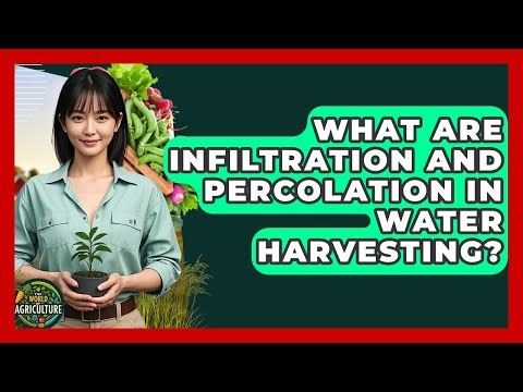 What Are Infiltration And Percolation In Water Harvesting? - The World of Agriculture