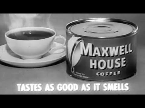 Maxwell House Coffee Percolator Commercial | 1950s - 1960s | "Tastes As Good As It Smells"