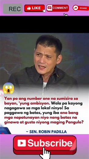 PAHAYAG NI SEN. ROBIN PADILLA | #trending