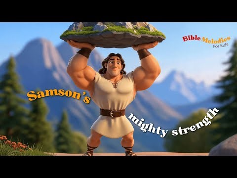 Samson’s Mighty Strength | Bible Song for Kids | Christian Nursery Rhyme | Bible Melodies for Kids 💪