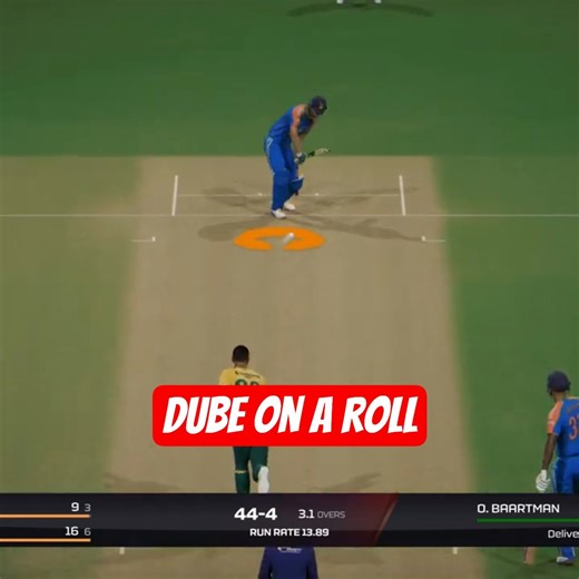 Shivam Dube 5 fours in a over - IND vs SA #cricket26 #rtx3060