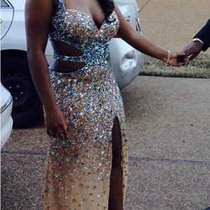 Jewel Beaded Long Dress. Great for Weddings, Proms, or any fancy event.