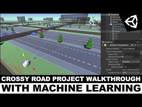 Unity ML-Agents - Cross Road Project Walkthrough With Machine Learning ! (Source Code Included)