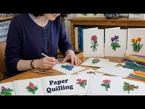 I made 12 monthly birth flowers with Paper Quilling