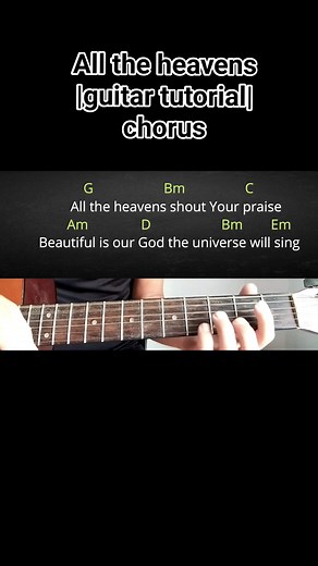 493K views · 11K reactions | All the heavens -Hillsong Worship|guitar tutorial|chorus #AlltheHeavens #hillsongworship #guitartutorial #chorus #ChristianReels | GH Guitar Tutorial | Facebook