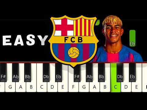 OFFICIAL FC BARCELONA Anthem EASY Piano Tutorial | Cant del Barça