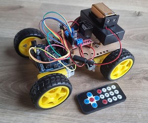 Simple Arduino 4WD Robot Car With L298N and IR Remote - V1.0