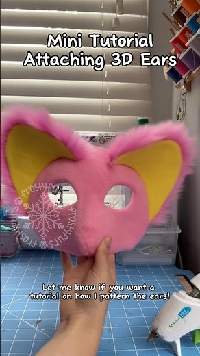 3D Ears Mini Tutorial! #therian #theriangear #furry #therianmask #tutorial #maskmaking #frostyfurs
