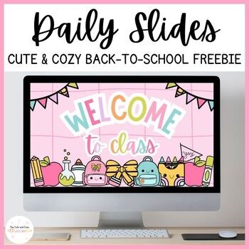 Free Editable Cute and Cozy Back-to-School Daily Slides Template - Google Slides