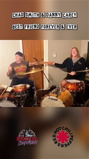 We need friendships like Chad Smith and Danny Carey in our lives ☺ #classicrock #rhcp #chadsmith