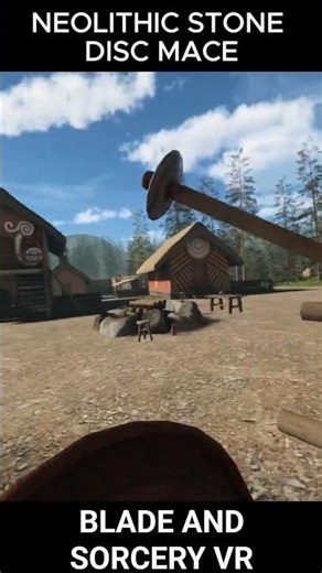 Neolithic Disc Mace from Dawn of Metal #bladeandsorcery #gaming #history #vr #stoneage